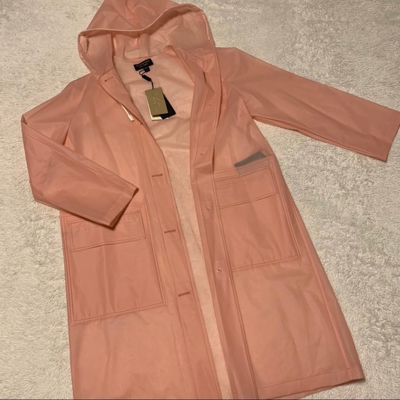 Burberry see-through sheer hooded raincoat pink - Picture 1 of 5
